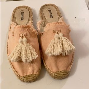 Soludos Espadrille Mule Pink with Tassels